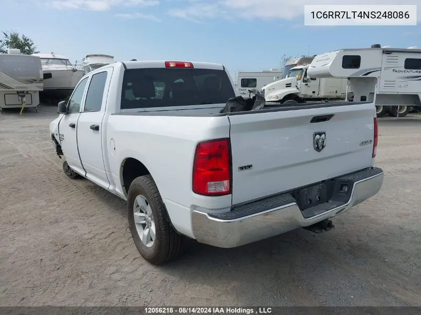 2022 Ram 1500 Classic Slt VIN: 1C6RR7LT4NS248086 Lot: 12056218