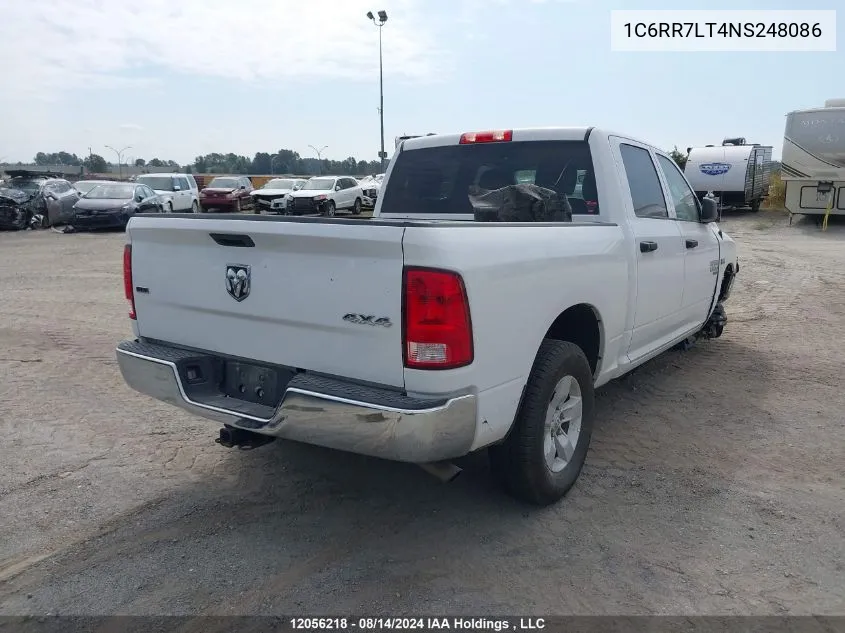 2022 Ram 1500 Classic Slt VIN: 1C6RR7LT4NS248086 Lot: 12056218