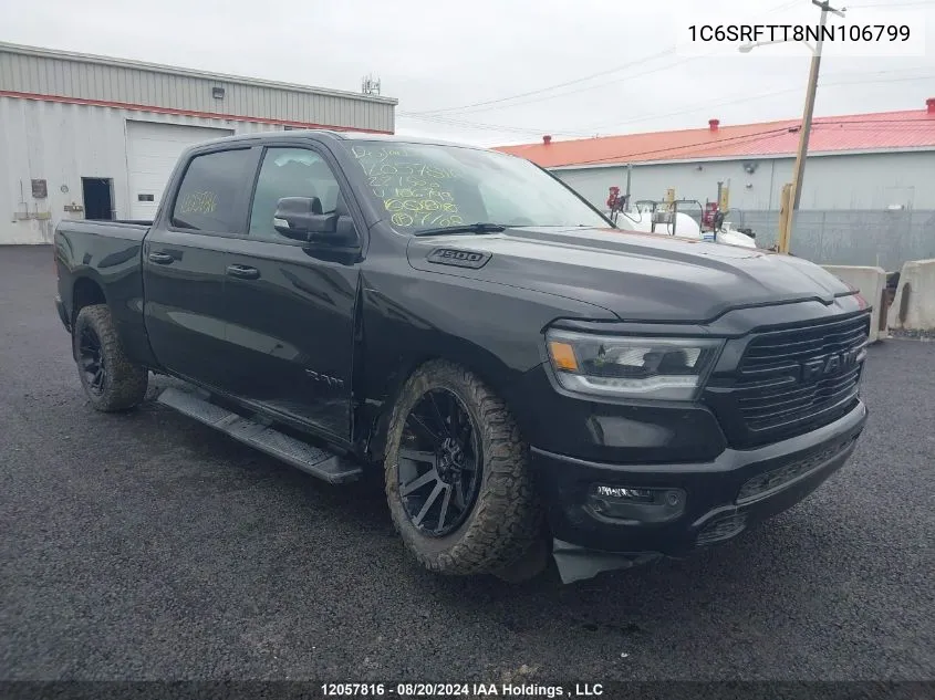 1C6SRFTT8NN106799 2022 Ram 1500 Sport