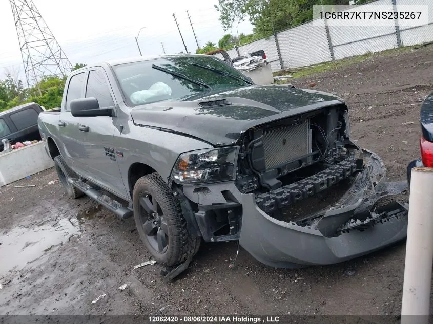 2022 Ram 1500 Classic Tradesman VIN: 1C6RR7KT7NS235267 Lot: 12062420