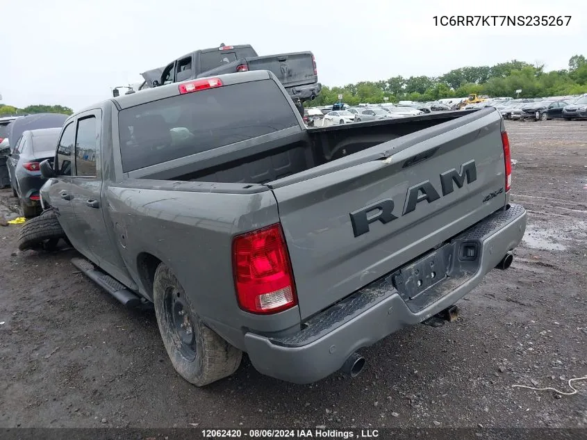 2022 Ram 1500 Classic Tradesman VIN: 1C6RR7KT7NS235267 Lot: 12062420