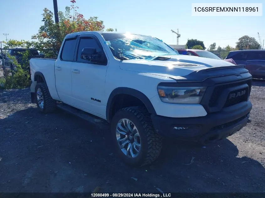 2022 Ram 1500 Rebel VIN: 1C6SRFEMXNN118961 Lot: 12080499