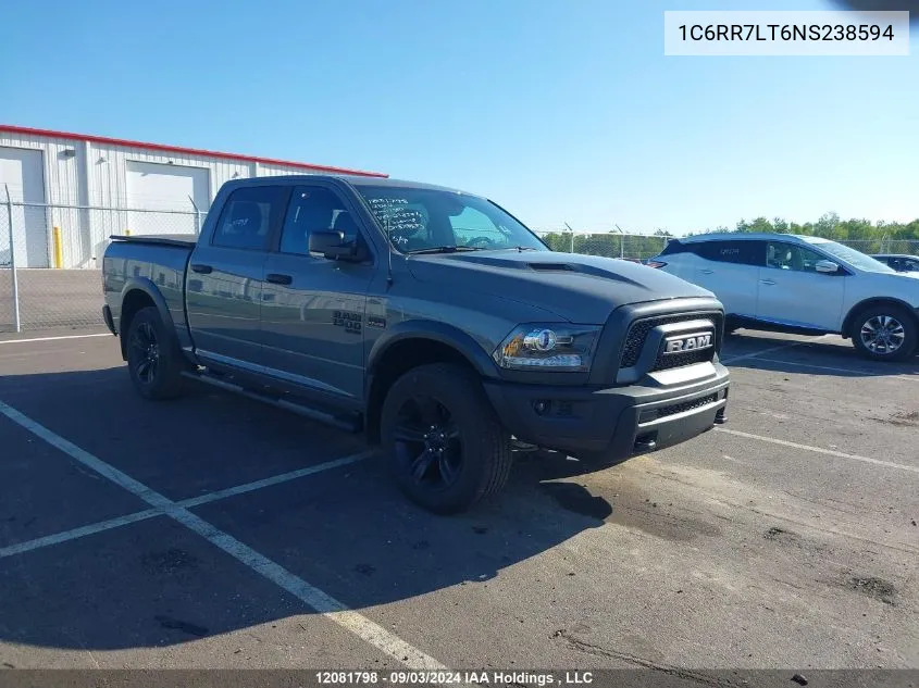 2022 Ram 1500 Classic Slt VIN: 1C6RR7LT6NS238594 Lot: 12081798