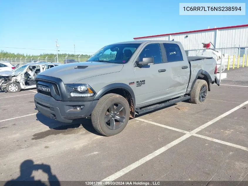 2022 Ram 1500 Classic Slt VIN: 1C6RR7LT6NS238594 Lot: 12081798