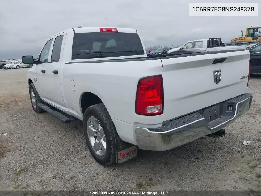 2022 Ram 1500 Classic Tradesman VIN: 1C6RR7FG8NS248378 Lot: 12090801