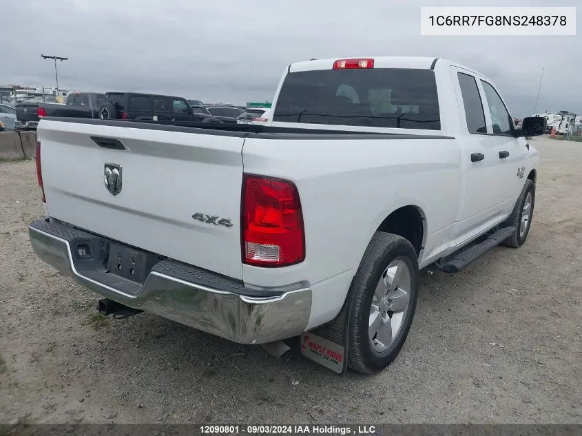 2022 Ram 1500 Classic Tradesman VIN: 1C6RR7FG8NS248378 Lot: 12090801