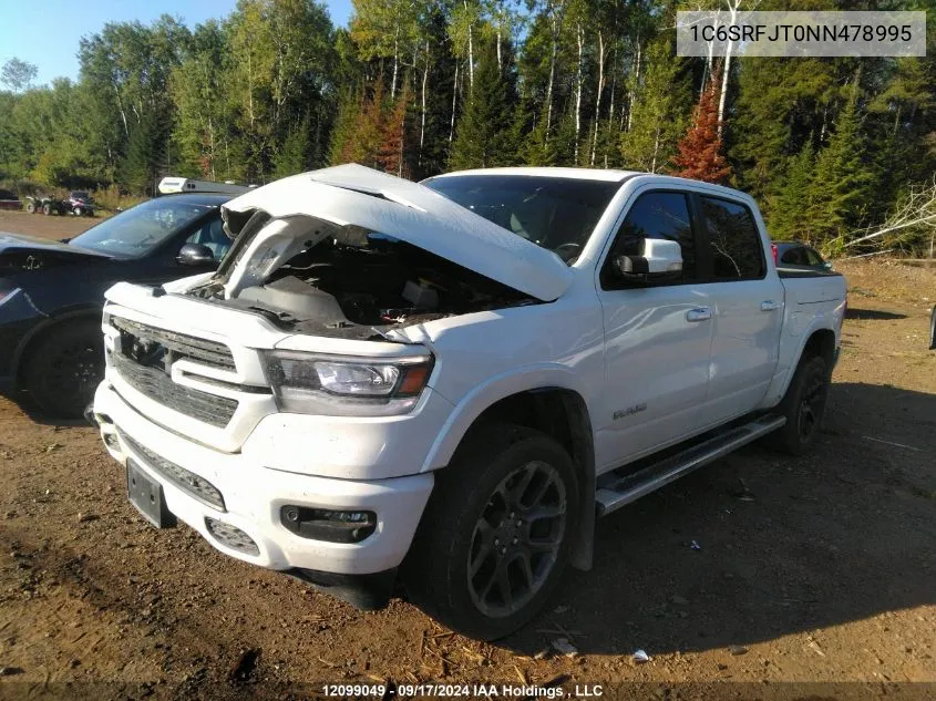 2022 Ram 1500 Laramie VIN: 1C6SRFJT0NN478995 Lot: 12099049