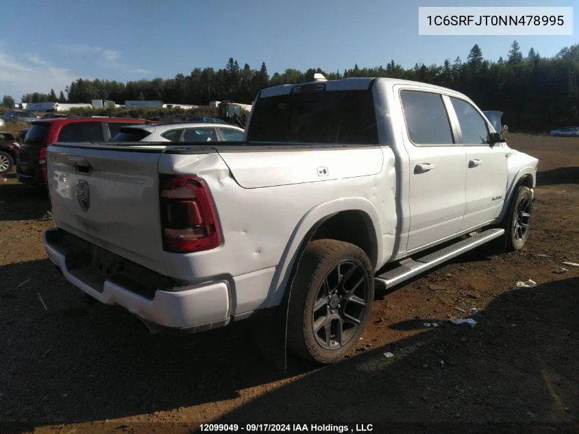 2022 Ram 1500 Laramie VIN: 1C6SRFJT0NN478995 Lot: 12099049