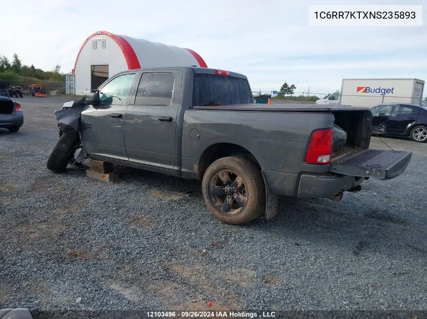 2022 Ram 1500 Classic Tradesman VIN: 1C6RR7KTXNS235893 Lot: 12103496