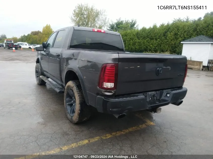 2022 Ram 1500 Classic Slt VIN: 1C6RR7LT6NS155411 Lot: 12104747