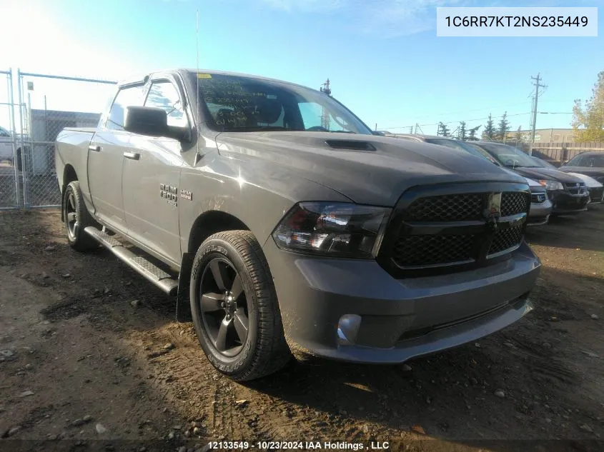 2022 Ram 1500 Classic Tradesman VIN: 1C6RR7KT2NS235449 Lot: 12133549