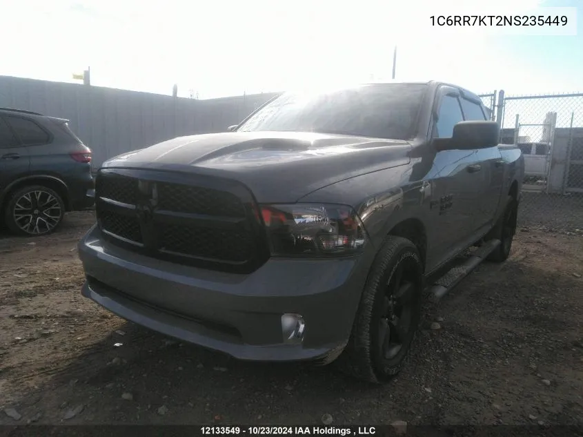 2022 Ram 1500 Classic Tradesman VIN: 1C6RR7KT2NS235449 Lot: 12133549