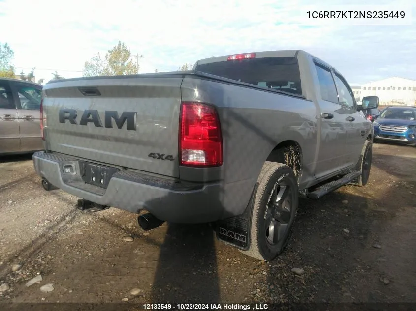 2022 Ram 1500 Classic Tradesman VIN: 1C6RR7KT2NS235449 Lot: 12133549