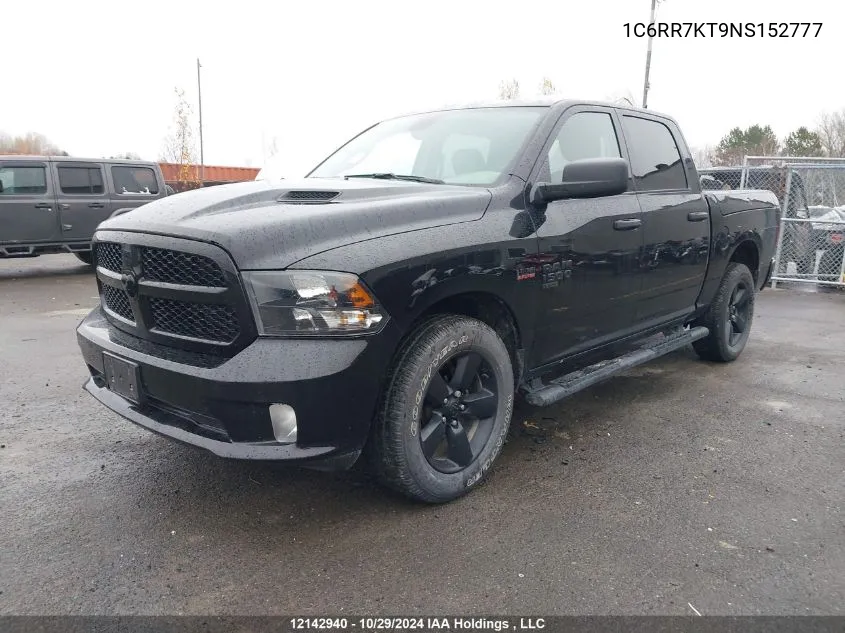 2022 Ram 1500 Classic Tradesman VIN: 1C6RR7KT9NS152777 Lot: 12142940