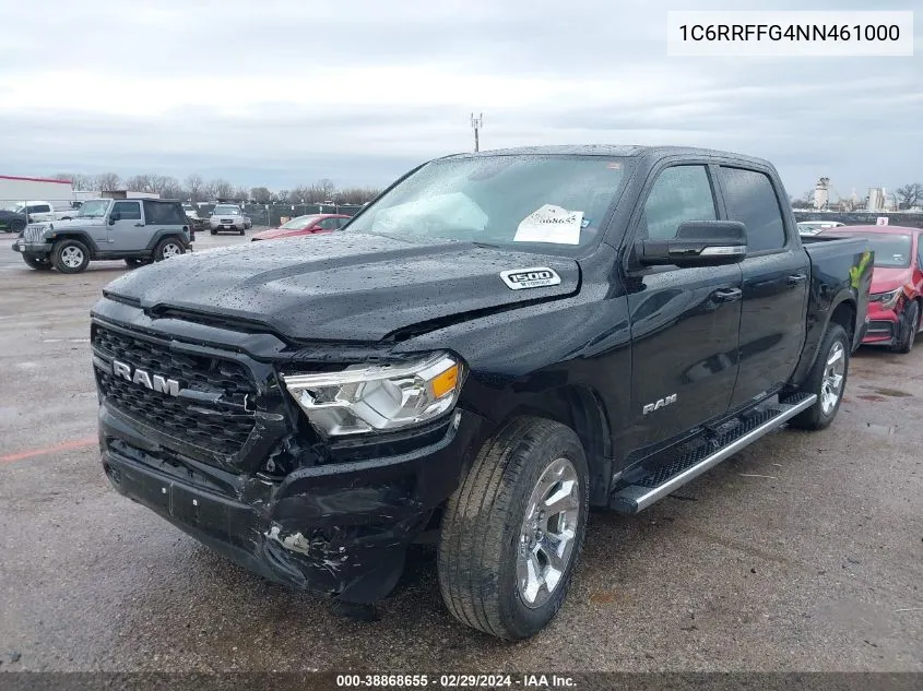 2022 Ram 1500 Big Horn 4X4 5'7 Box VIN: 1C6RRFFG4NN461000 Lot: 38868655