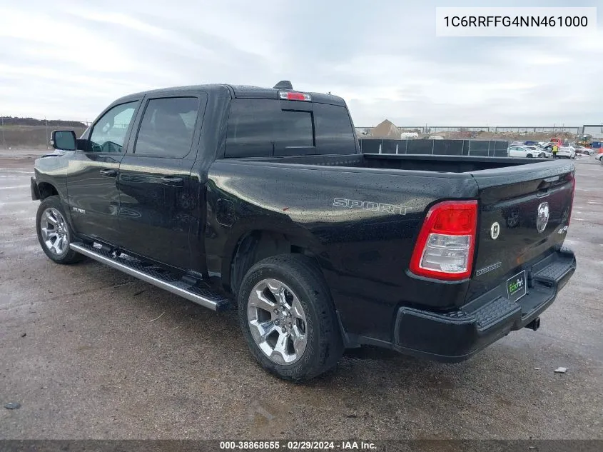 2022 Ram 1500 Big Horn 4X4 5'7 Box VIN: 1C6RRFFG4NN461000 Lot: 38868655