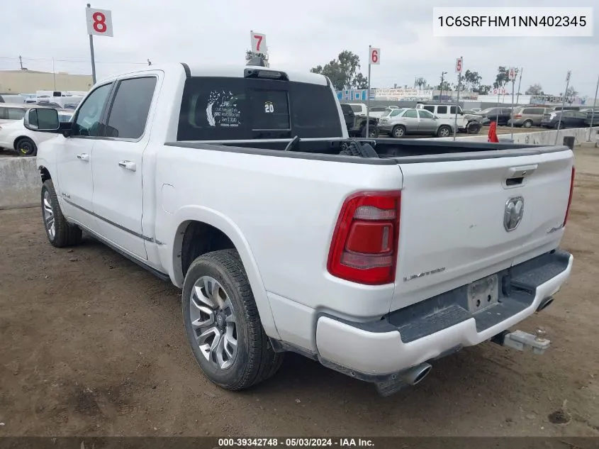 2022 Ram 1500 Limited 4X4 5'7 Box VIN: 1C6SRFHM1NN402345 Lot: 39342748