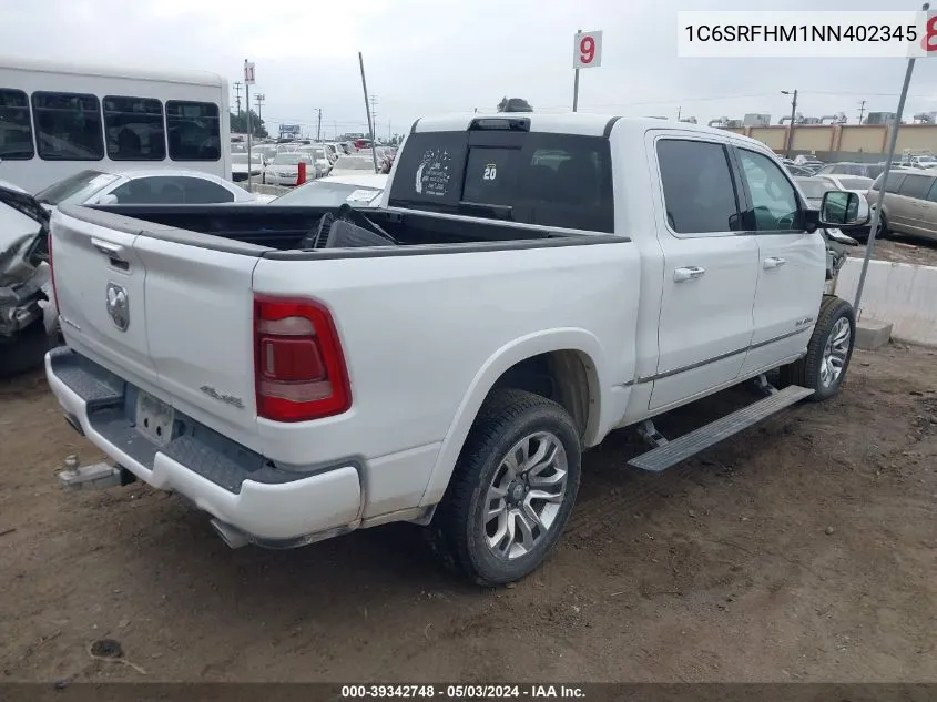 2022 Ram 1500 Limited 4X4 5'7 Box VIN: 1C6SRFHM1NN402345 Lot: 39342748