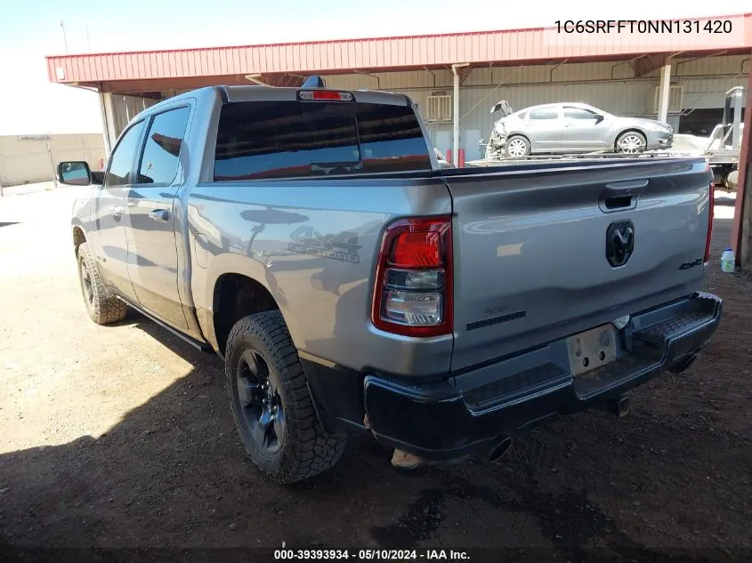 2022 Ram 1500 Big Horn 4X4 5'7 Box VIN: 1C6SRFFT0NN131420 Lot: 39393934