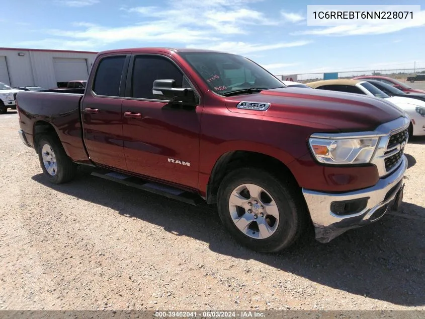 2022 Ram 1500 Lone Star Quad Cab 4X2 6'4 Box VIN: 1C6RREBT6NN228071 Lot: 39462041