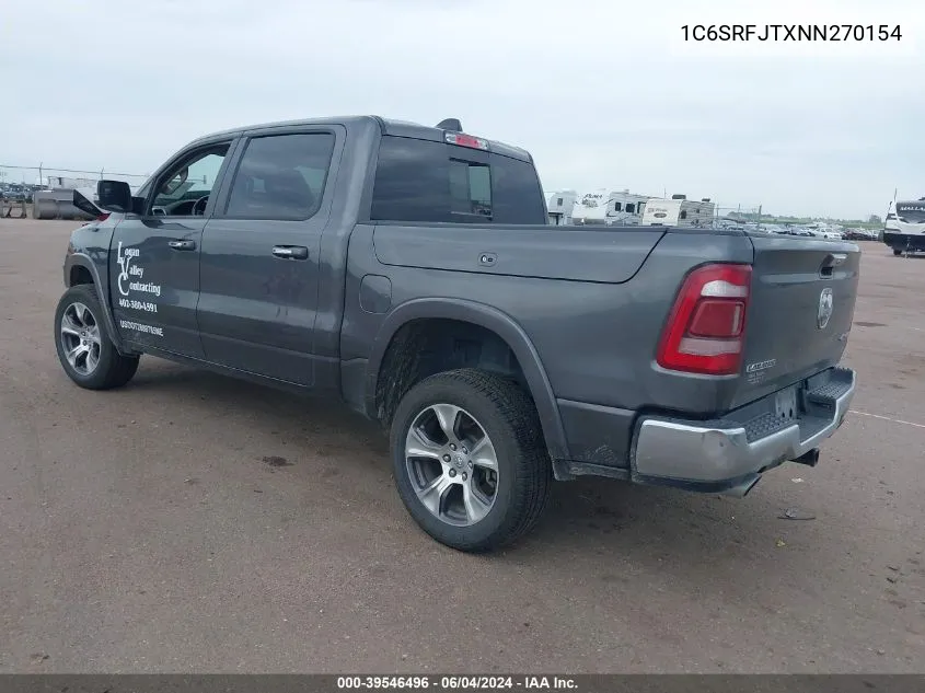 2022 Ram 1500 Laramie 4X4 5'7 Box VIN: 1C6SRFJTXNN270154 Lot: 39546496