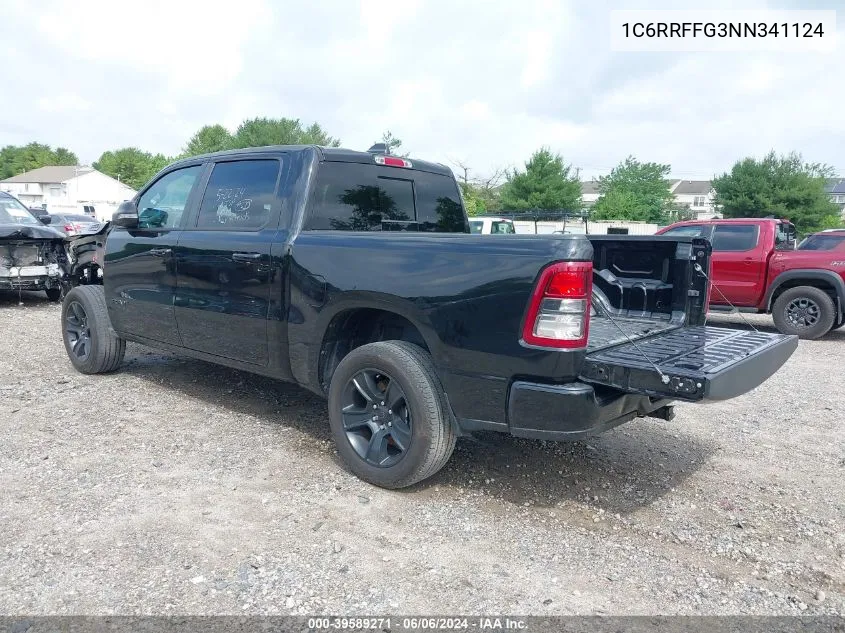 2022 Ram 1500 Big Horn 4X4 5'7 Box VIN: 1C6RRFFG3NN341124 Lot: 39589271