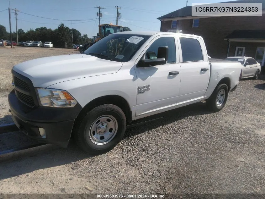 2022 Ram 1500 Classic Tradesman 4X4 5'7 Box VIN: 1C6RR7KG7NS224353 Lot: 39593976