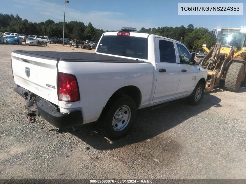 2022 Ram 1500 Classic Tradesman 4X4 5'7 Box VIN: 1C6RR7KG7NS224353 Lot: 39593976