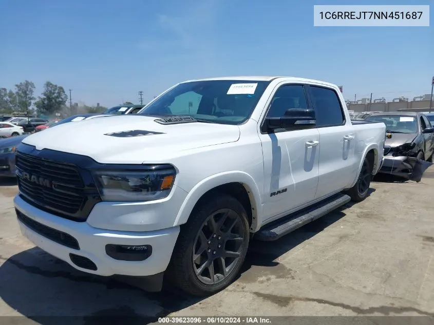 1C6RREJT7NN451687 2022 Ram 1500 Laramie 4X2 5'7 Box