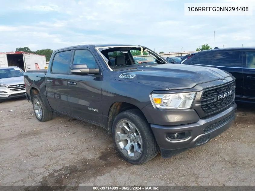 2022 Ram 1500 Big Horn 4X4 5'7 Box VIN: 1C6RRFFG0NN294408 Lot: 39714999