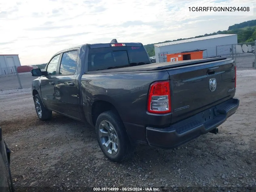 2022 Ram 1500 Big Horn 4X4 5'7 Box VIN: 1C6RRFFG0NN294408 Lot: 39714999