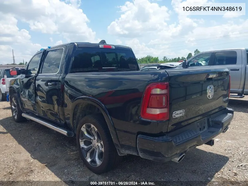 2022 Ram 1500 Limited Longhorn 4X4 5'7 Box VIN: 1C6SRFKT4NN348619 Lot: 39751701