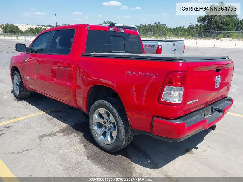 2022 Ram 1500 Lone Star 4X2 5'7 Box VIN: 1C6RREFG4NN364793 Lot: 39801595