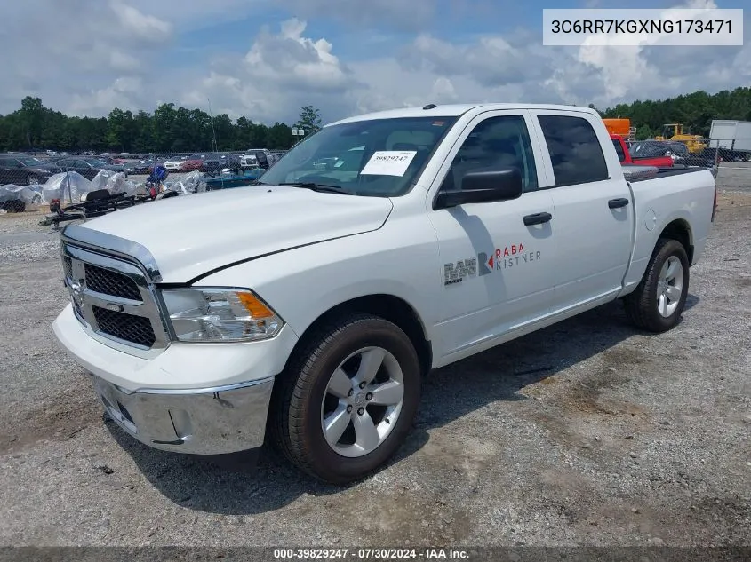 2022 Ram 1500 Classic VIN: 3C6RR7KGXNG173471 Lot: 39829247