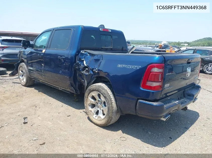 2022 Ram 1500 Big Horn 4X4 5'7 Box VIN: 1C6SRFFT3NN449368 Lot: 39854955