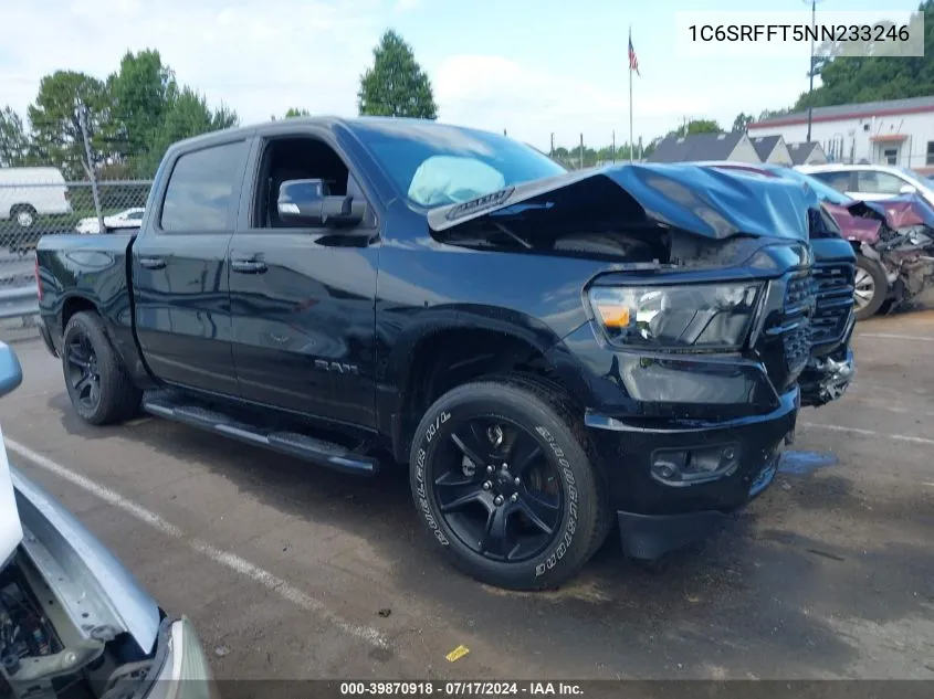 2022 Ram 1500 Big Horn 4X4 5'7 Box VIN: 1C6SRFFT5NN233246 Lot: 39870918