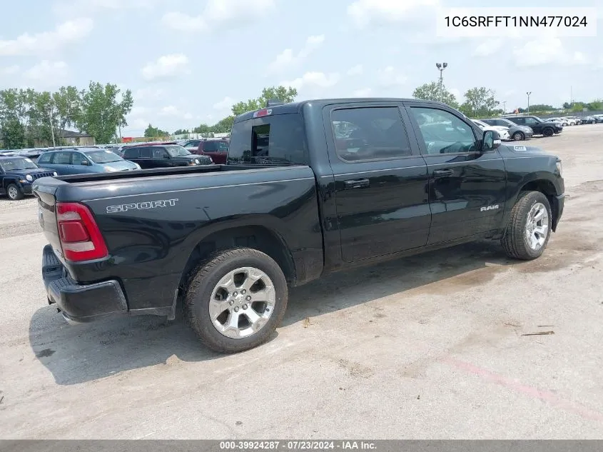 2022 Ram 1500 Big Horn 4X4 5'7 Box VIN: 1C6SRFFT1NN477024 Lot: 39924287