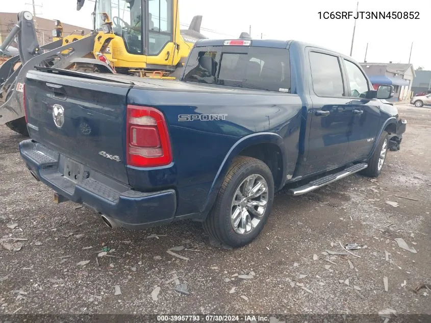 2022 Ram 1500 Laramie 4X4 5'7 Box VIN: 1C6SRFJT3NN450852 Lot: 39957793