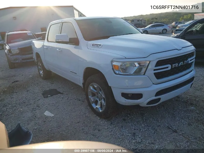 2022 Ram 1500 VIN: 1C6SRFFT2NN401716 Lot: 39987156