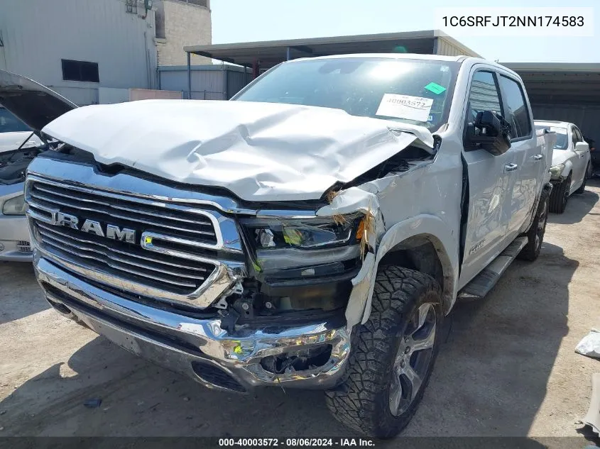 2022 Ram 1500 Laramie 4X4 5'7 Box VIN: 1C6SRFJT2NN174583 Lot: 40003572