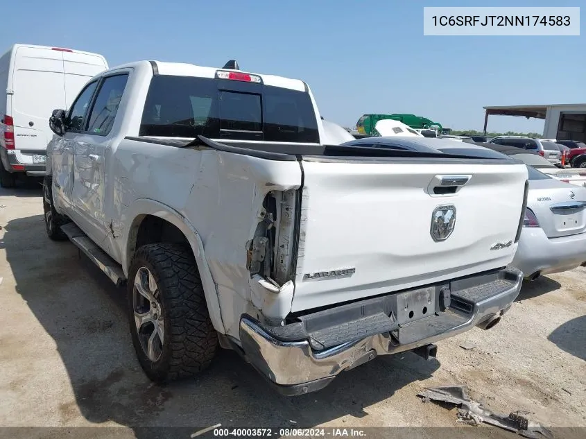 2022 Ram 1500 Laramie 4X4 5'7 Box VIN: 1C6SRFJT2NN174583 Lot: 40003572