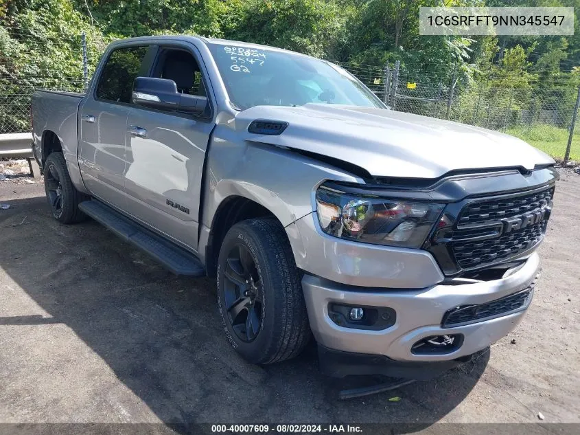 2022 Ram 1500 Big Horn 4X4 5'7 Box VIN: 1C6SRFFT9NN345547 Lot: 40007609