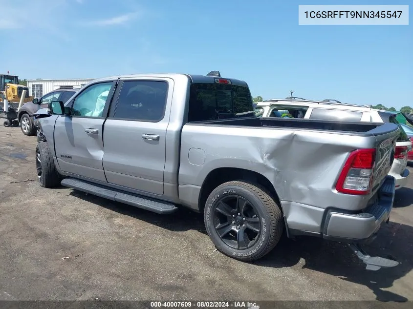 2022 Ram 1500 Big Horn 4X4 5'7 Box VIN: 1C6SRFFT9NN345547 Lot: 40007609