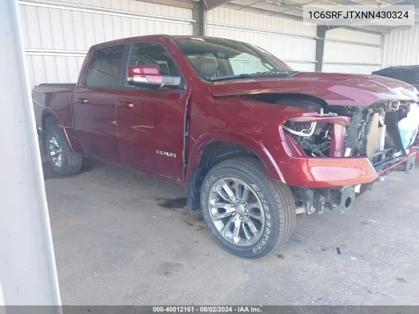 2022 Ram 1500 Laramie 4X4 5'7 Box VIN: 1C6SRFJTXNN430324 Lot: 40012161