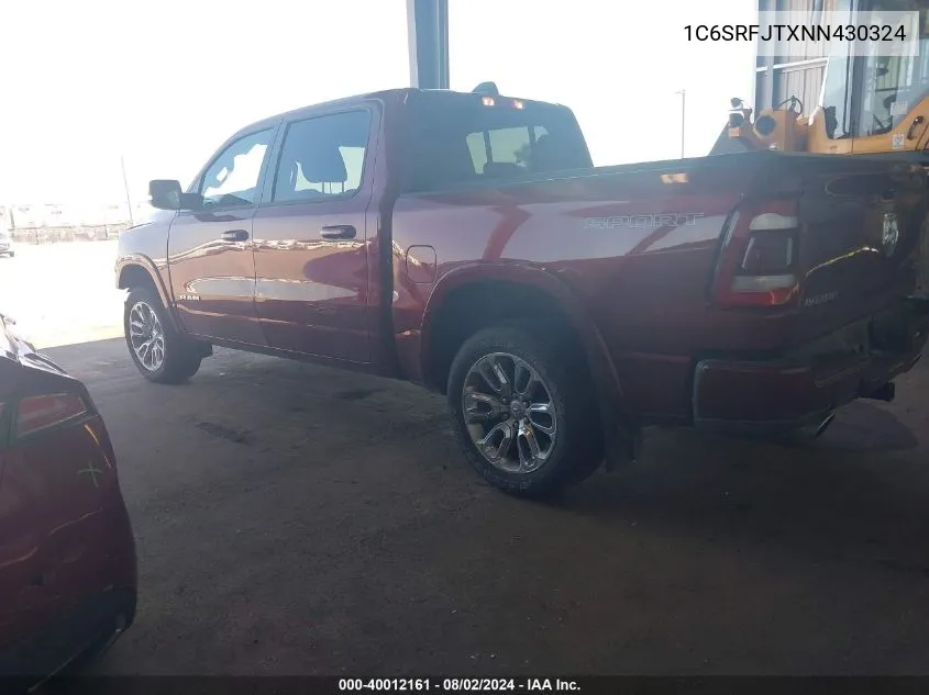 2022 Ram 1500 Laramie 4X4 5'7 Box VIN: 1C6SRFJTXNN430324 Lot: 40012161