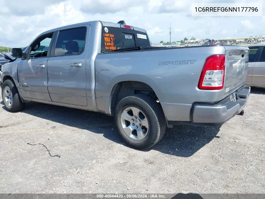 2022 Ram 1500 Big Horn 4X2 5'7 Box VIN: 1C6RREFG6NN177796 Lot: 40044420