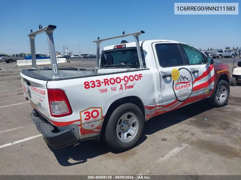 1C6RREGG9NN211583 2022 Ram 1500 Tradesman 4X2 5'7 Box