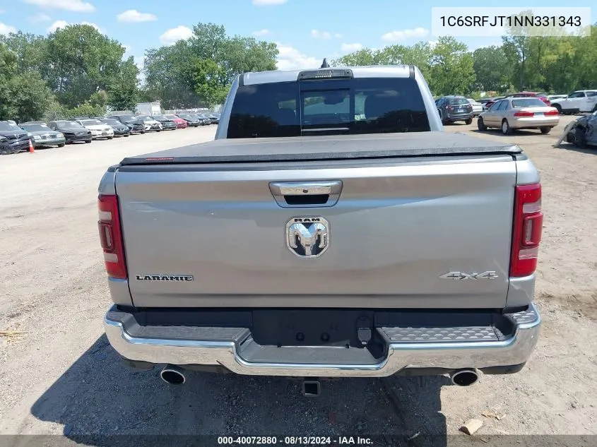 2022 Ram 1500 Laramie 4X4 5'7 Box VIN: 1C6SRFJT1NN331343 Lot: 40072880