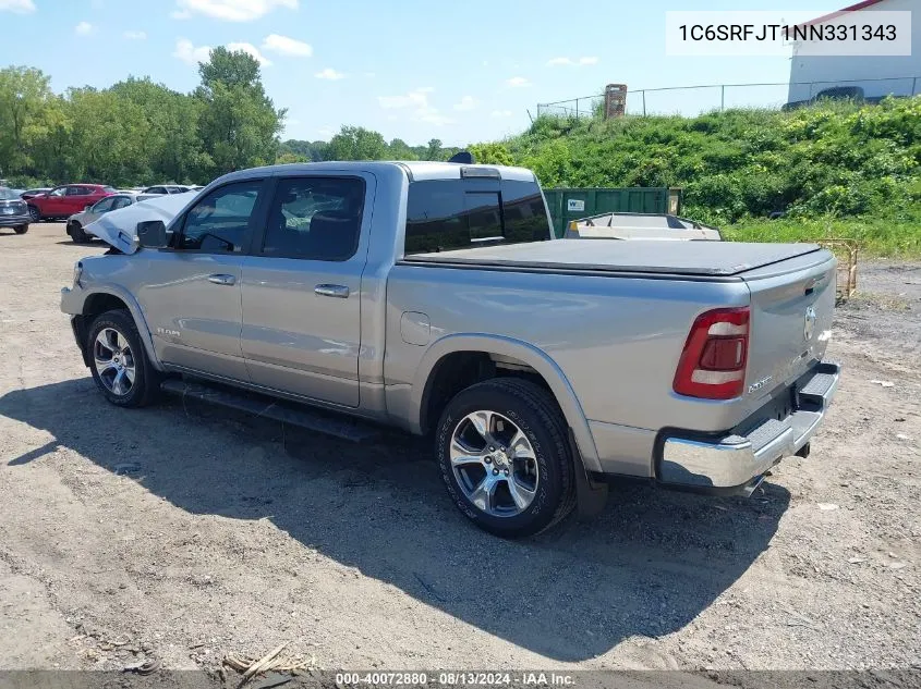 2022 Ram 1500 Laramie 4X4 5'7 Box VIN: 1C6SRFJT1NN331343 Lot: 40072880