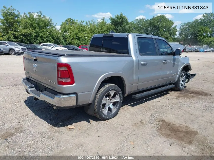 2022 Ram 1500 Laramie 4X4 5'7 Box VIN: 1C6SRFJT1NN331343 Lot: 40072880